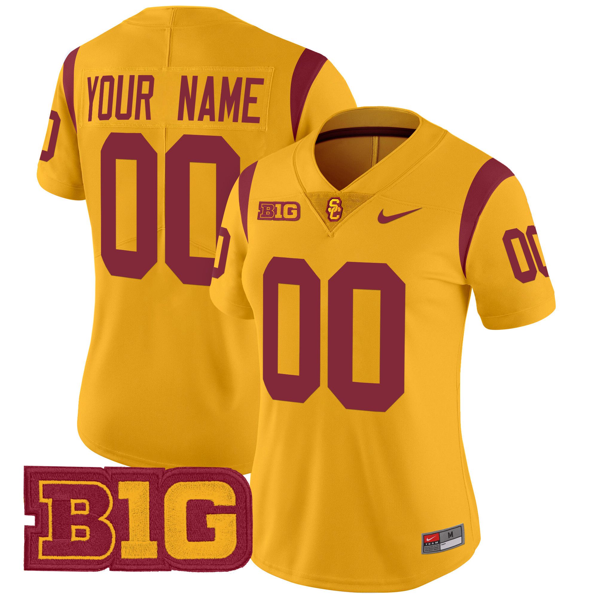 Women USC Trojans Yellow Nike 2024 Vapor Limited Custom NCAA Jersey->customized ncaa jersey->Custom Jersey